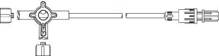 Stopcock 3 Way w/Adapter Slip Lock Medfusion® Standard Bore Swivel Male Luer Lock 20' Length, 2.6mL Priming Volume (1/EA 50/CS) by ICU Medical  ID MX412SL